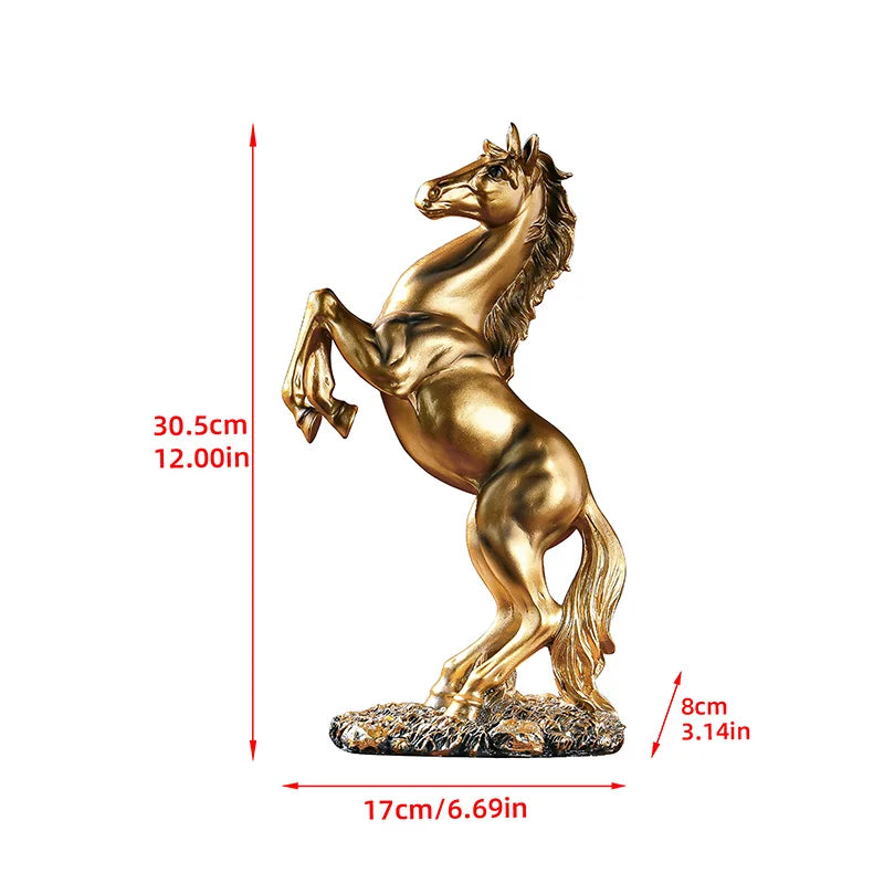 Home Resin Victory Horse Statue Animal Figurines