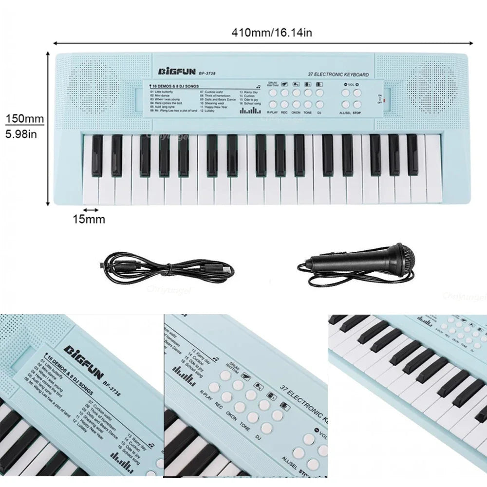 37 Keys Electronic Piano Keyboards with Microphone