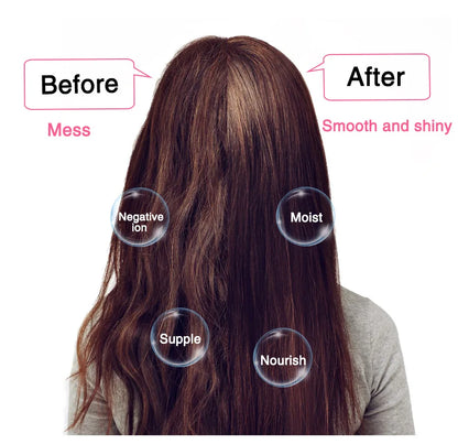 Women Hair Dryer Brush Hair Dryer Straightener Curler Massager