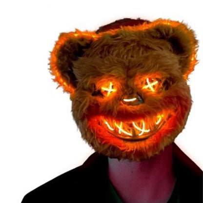 Halloween Cosplay Party Luminous LED Light Face Mask