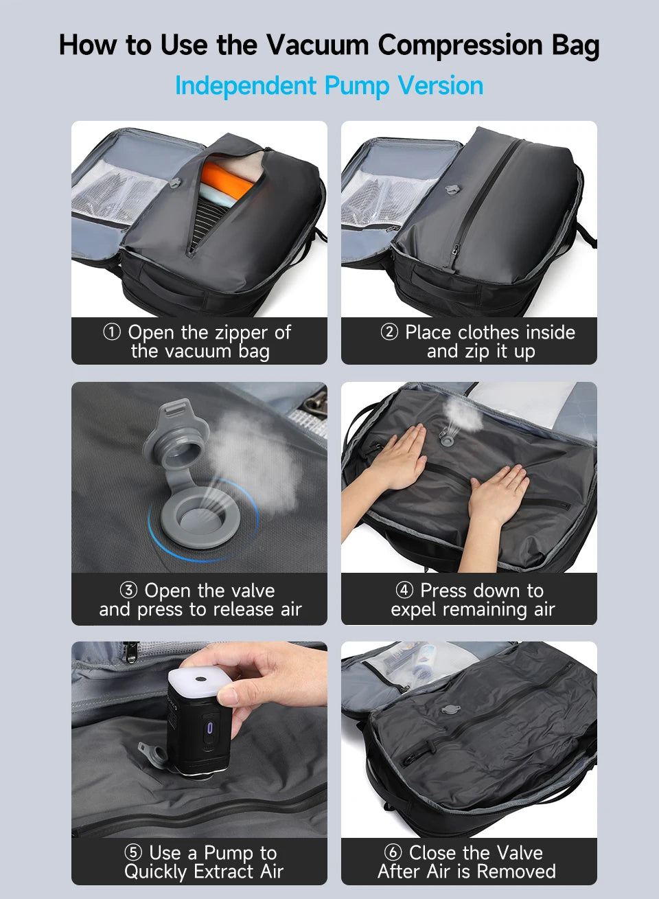 Tigernu Vacuum Compression Backpacks Men Travel