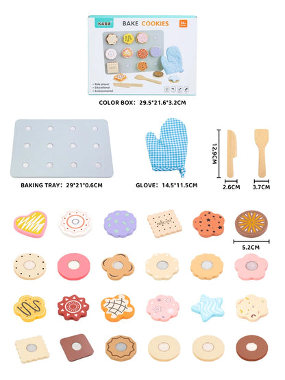 Wooden Kitchen Pretend Play Set Montessori Simulation Plates