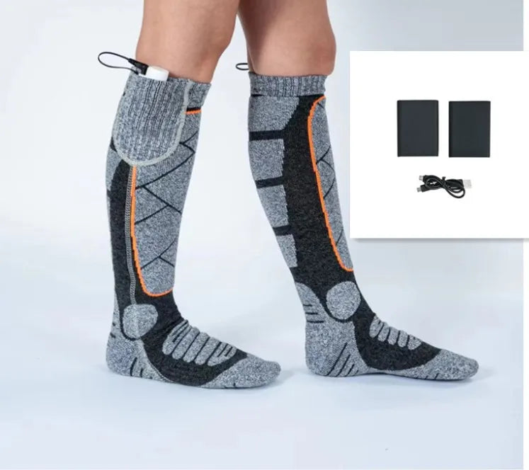 USB Rechargeable Electric Heated Socks 3 Heating Modes