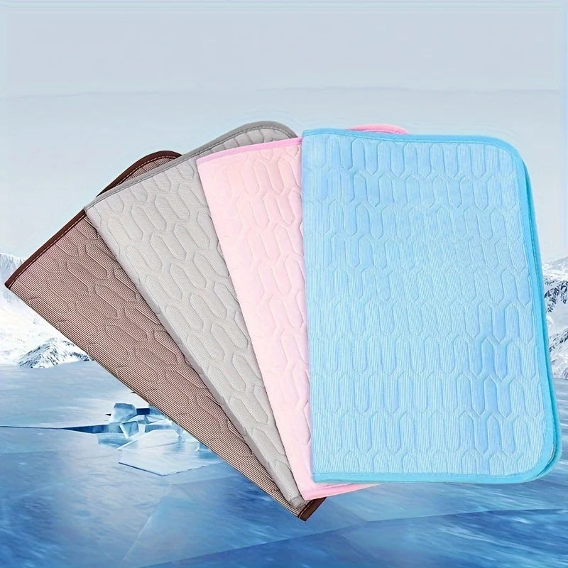 Ice-Cool Summer Pet Cooling Mat and Bed Sweat-Absorbent