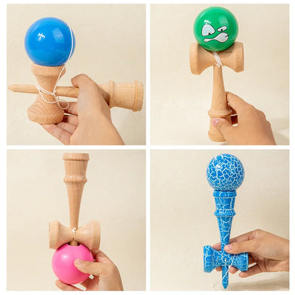 Crack Painted Kendama Toy Outdoor Fitness Balls Train