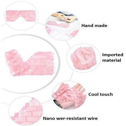 Rose Quartz Jade Eye Mask Facial Cooling Mask Massage