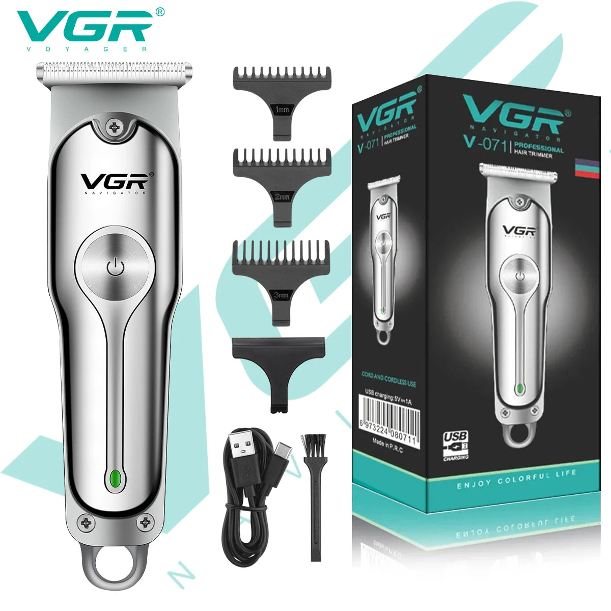 VGR 071 Hair Trimmer Professional Hair Clipper Rechargeable