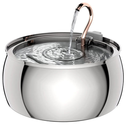 304 Stainless Steel Pet Water Fountain 4L/135 Oz with Faucet
