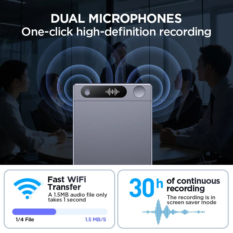 Shmci 64GB AI Powered Voice Recorder and Call Recorder