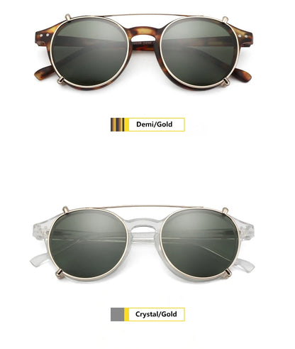 Steampunk Style Clip On Sunglasses for Men Women