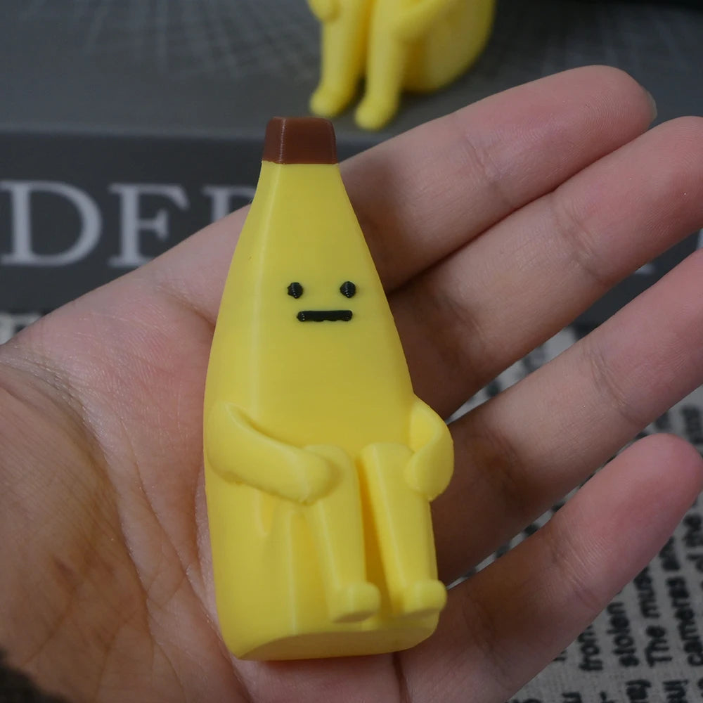 Anxious Banana 3D Printed Figurines Decor for Home Office