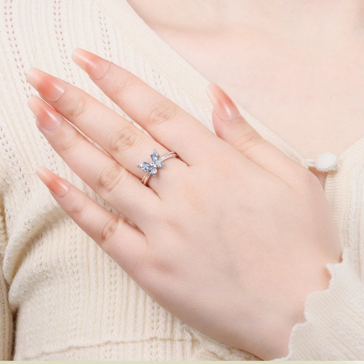 925 Sterling Silver Three-Ring Stackable Ring for Women
