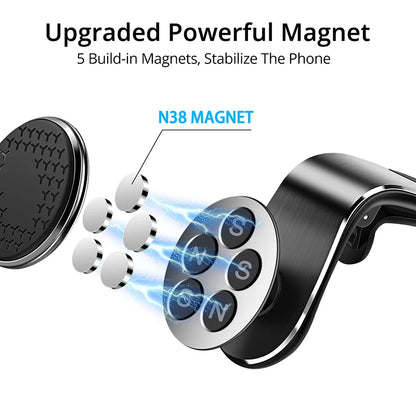 Magnetic Car Phone Holder Air Vent Clip Mount Rotation