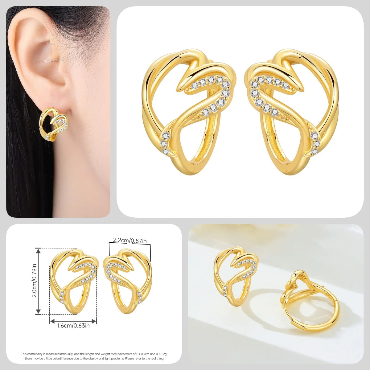 New 925 Sterling Silver 18K Gold Plated Cherry Blossom Butterfly