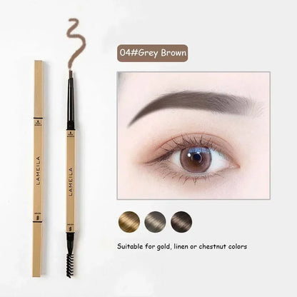 Double Head Eyebrow Pencil with Brush Waterproof Smooth