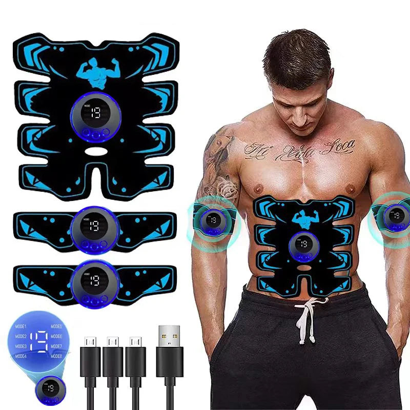 USB Rechargeable EMS Muscle Stimulator ABS Arm 3 IN 1 Trainer