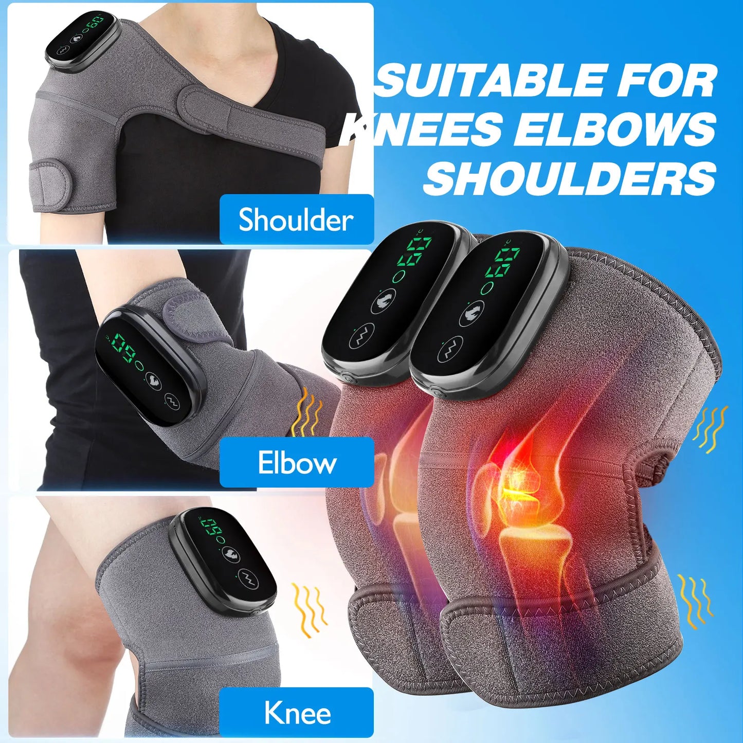 Electric Heating Knee Massager Joint Knee Leg Pad