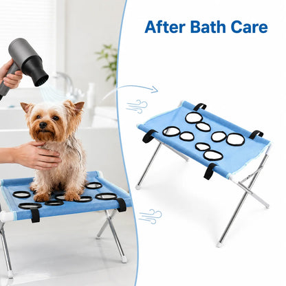 Pet Bathing Hammock Stand Foldable Dog Cat Grooming