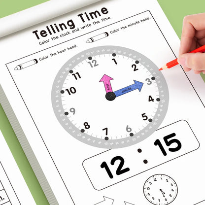 Children's Time Concept Practice Workbook, Suitable