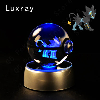 Pokemon Crystal Ball 3D Mewtwo Pikachu Gift
