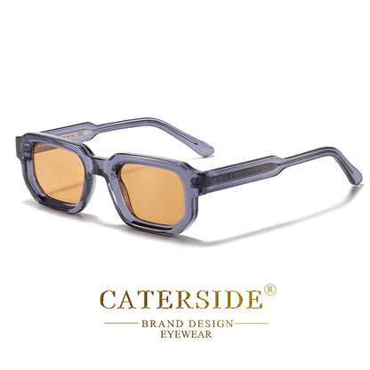 CATERSIDE New Vintage Punk Men Sunglasses Small Frame