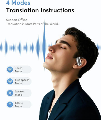 Real Time Translator Headphones AI Language Translation Earbuds