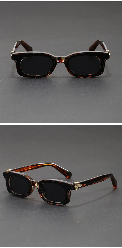 New Fashion Vintage Rectangle Frame Sunglasses Men