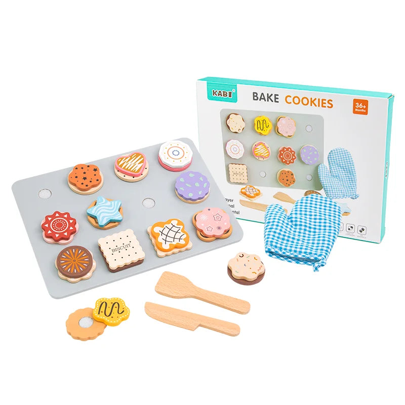 Wooden Kitchen Pretend Play Set Montessori Simulation Plates