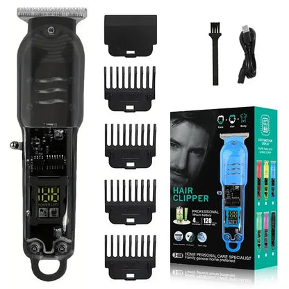 Hair Cut Machine Rechargeable Hair Clippers Transparent