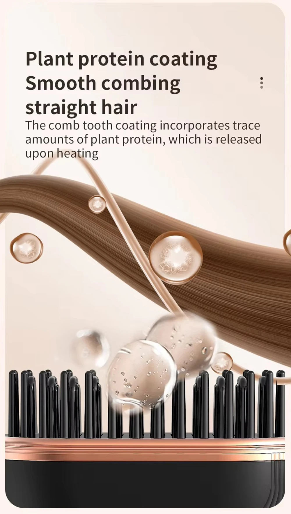 Wireless Hair Straightener Brush 2 in 1, Cordless Straightening