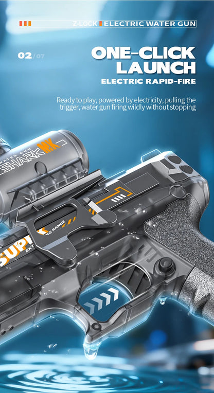 Simulated Firing and Recoil Electric Water Gun Toys Children