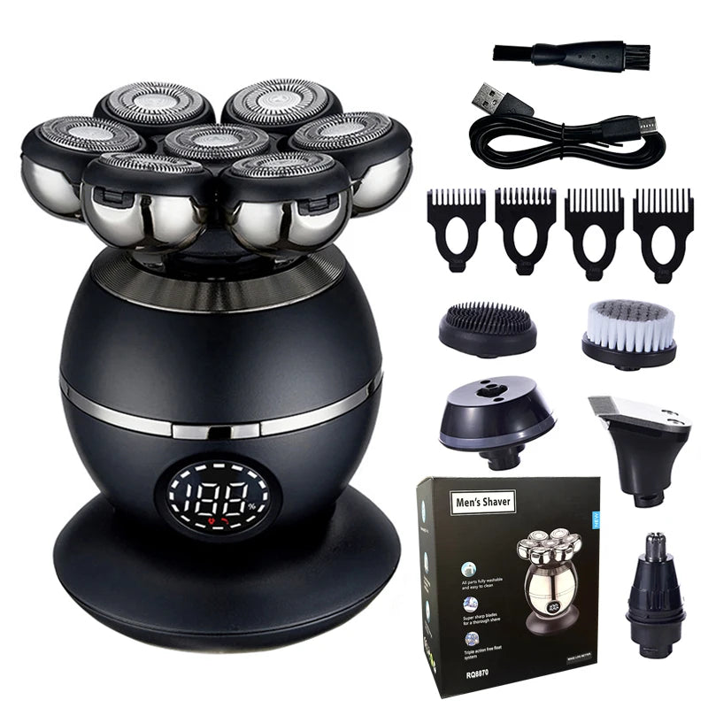 Electric Shaver 7D Floating Cutter Head Base Men Beard Trimmer