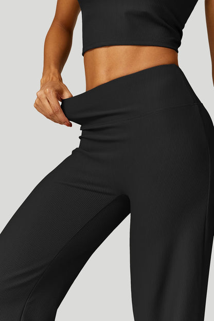 Women  Wide-leg Yoga Pants High Waist Stretchy Leggings