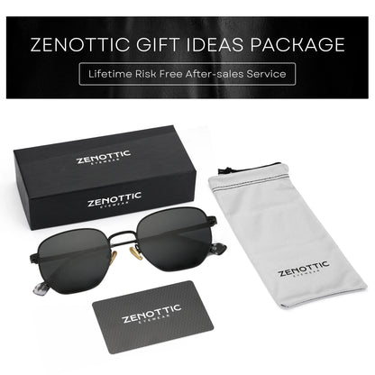 ZENOTTIC Fashion Hexagonal Geometry Polarized Sunglasses