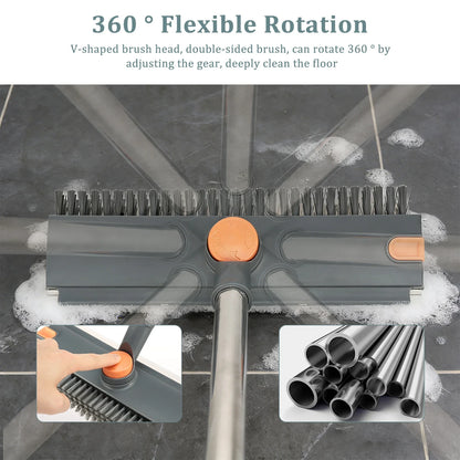 3 in 1 Scrub Brush with Long Handle Bathtub and Floor Gaps