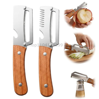 3-in-1 Multifunction Peeler Kitchen Stainless Steel Peeler