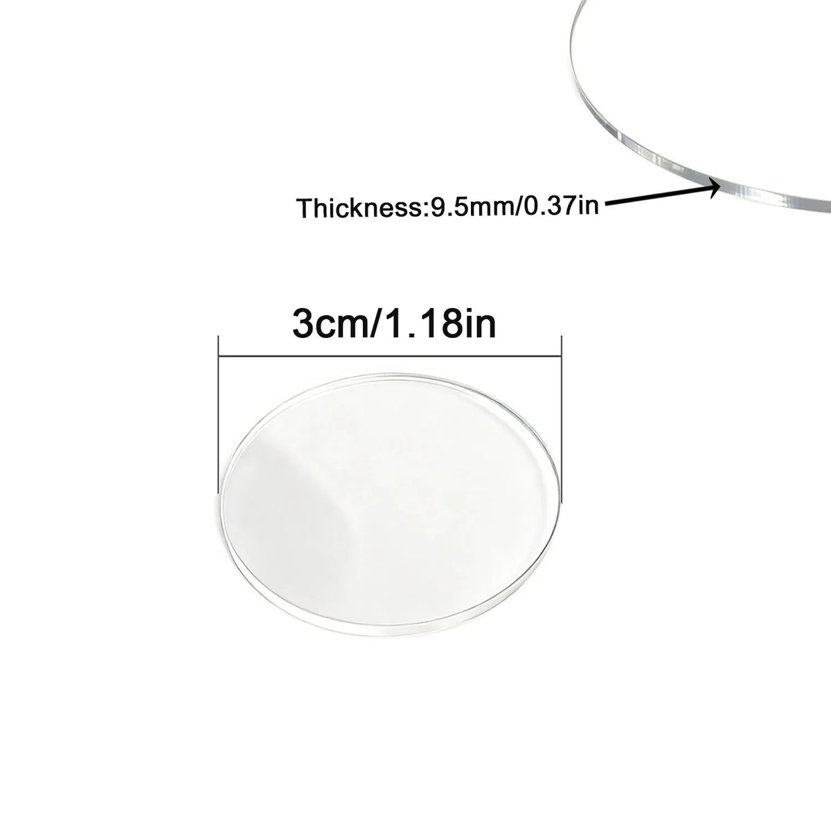 Clear Round Acrylic Sheets Transparent Plexiglass Discs