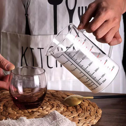 Heat-resistant Glass Measuring Cup With Wood Lid