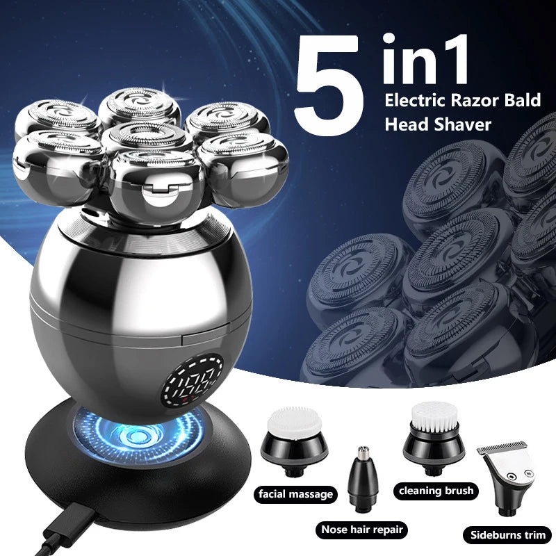 Electric Shaver 7D Floating Cutter Head Base Men Beard Trimmer