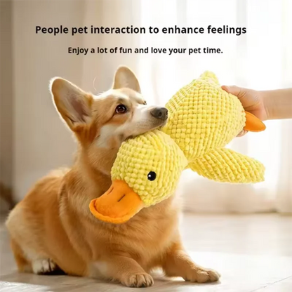 Duck dog toy plush chew resistant durable dog toy