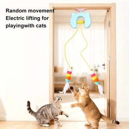 New Type Of Electric Cat Toy with 2 Ropes Smart Hanging