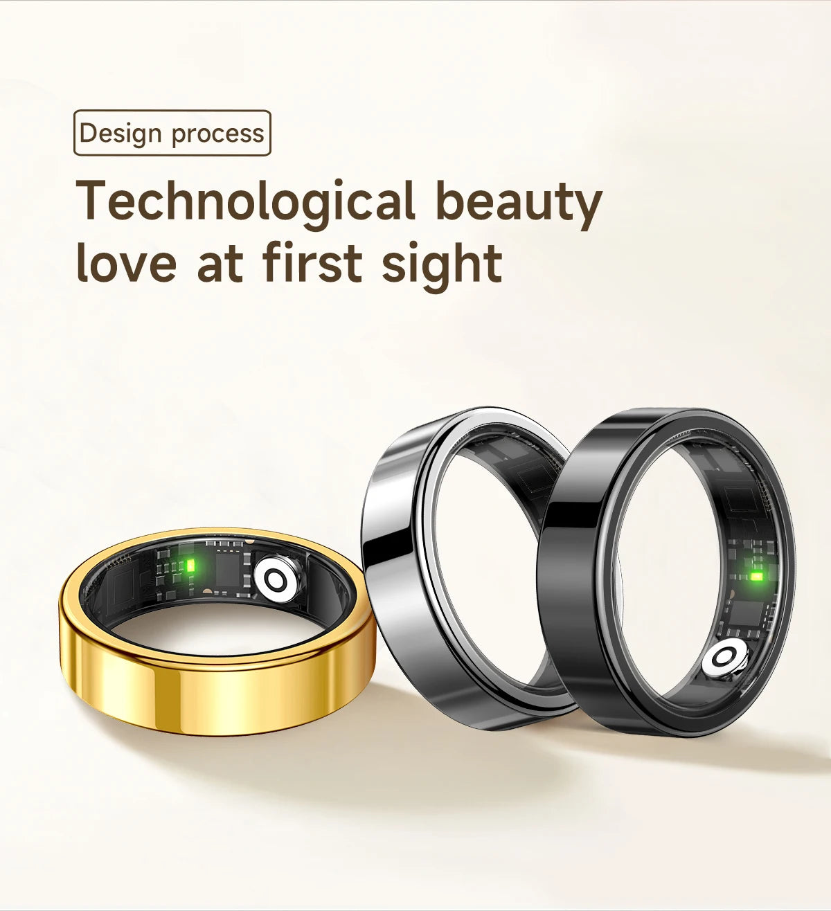 New Smart Ring Heart Rate Blood Pressure Sleep Monitoring