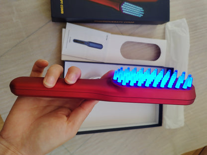 Electric Vibration Massage Comb Blue and Red Light