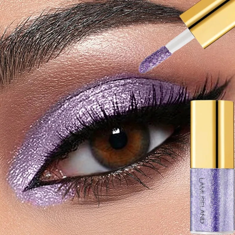 Pearly Liquid Eyeshadow Natural Smokey Silver Shimmer