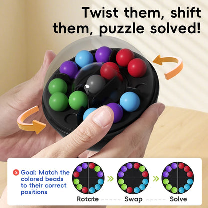 Rotating Puzzle Ball Brain Teaser Toy with Hanging Hook