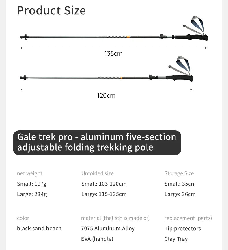 Climbing Sticks Ultralight Outdoor Folding Trekking Poles