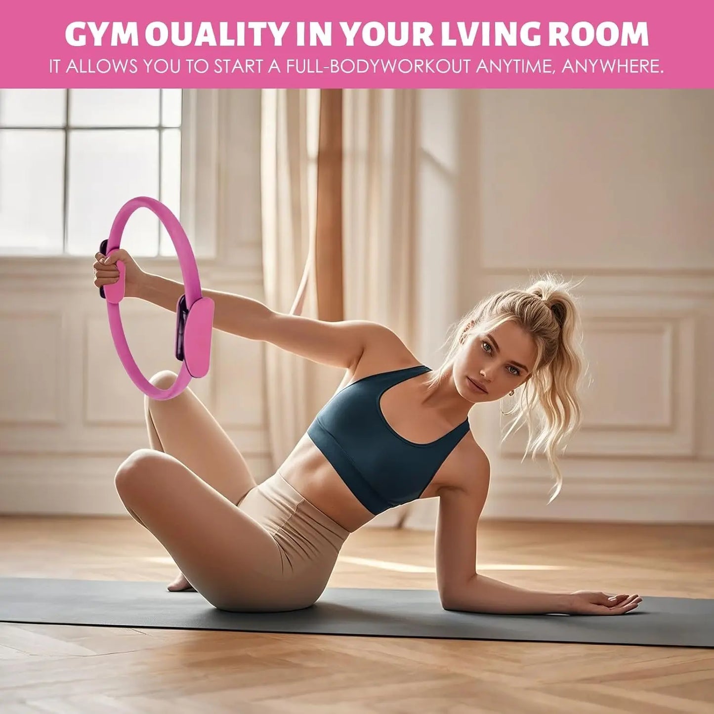 Pilates Basic Set Fitness Ball Elastic Stretch Belt