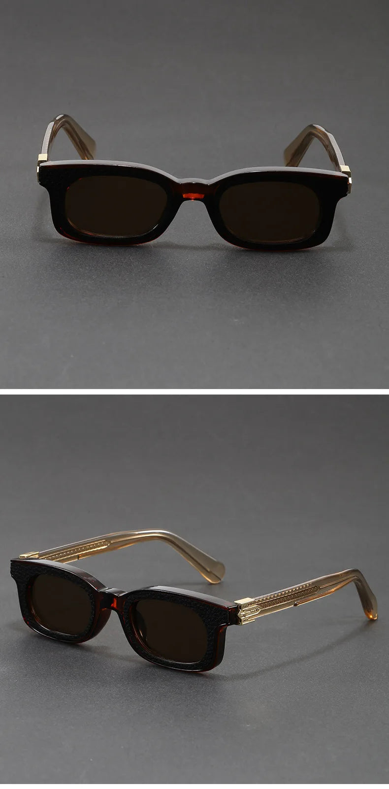 New Fashion Vintage Rectangle Frame Sunglasses Men