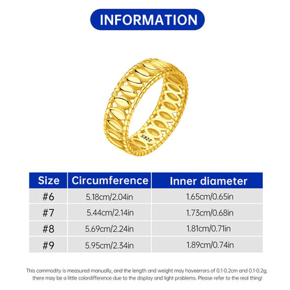925 Sterling Silver Three-Ring Stackable Ring for Women