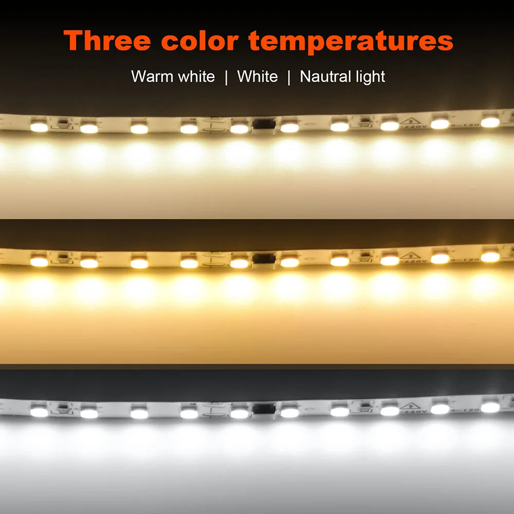 5m 10m 20m 50m LED Strip Light AC 220V 230V 240V IP55